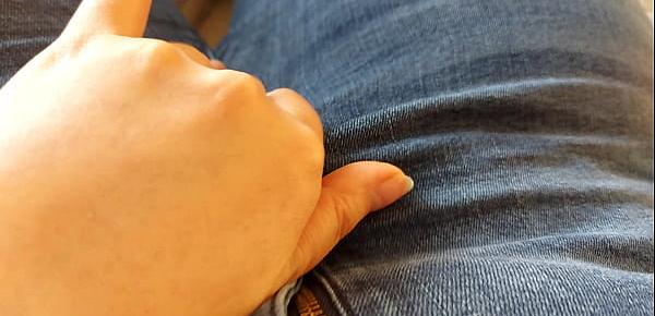  4K masturbation in jeans with orgasm